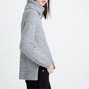 Madewell Donegal Mercer Gray Turtleneck Sweater size large